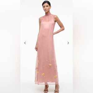 STAUD ALBEE DRESS DAHLIA DAYDREAM PINK/ Fall 25